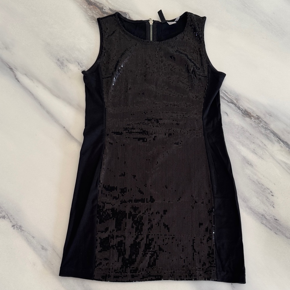 DIVIDED Elegant Black Sequin Dress - Size M